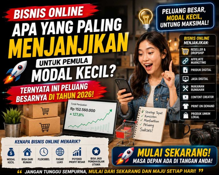 Bisnis Online Apa yang Paling Menjanjikan untuk Pemula Modal Kecil? Ternyata Ini Peluang Besarnya di Tahun 2026!